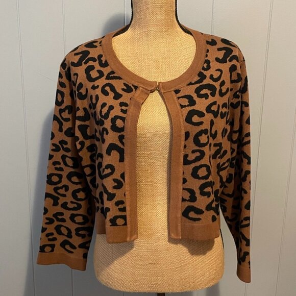 Grace Karin Leopard Print Cardigan Size 2XL - Picture 1 of 9